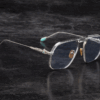 Sunglasses Model Labarge Last Frontier collection in Color Silver with Light Blue lenses from Jacques Marie Mage