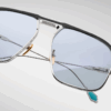 Sunglasses Model Labarge Last Frontier collection in Color Silver with Light Blue lenses from Jacques Marie Mage