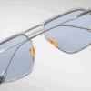 Sunglasses Model Labarge Last Frontier collection in Color Silver with Light Blue lenses from Jacques Marie Mage