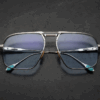 Sunglasses Model Labarge Last Frontier collection in Color Silver with Light Blue lenses from Jacques Marie Mage