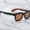Sunglasses Model Torino in Color Noir X with Orange lenses from Jacques Marie Mage