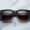 Sunglasses Model Torino in Color Noir X with Orange lenses from Jacques Marie Mage