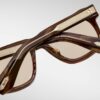 Sunglasses Model Yves Decade collection in Color Bark Horn with Khaki lenses from Jacques Marie Mage