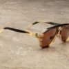 Sunglasses Model Billionaire Héritage collection in Color Bongo with Orange lenses from Jacques Marie Mage