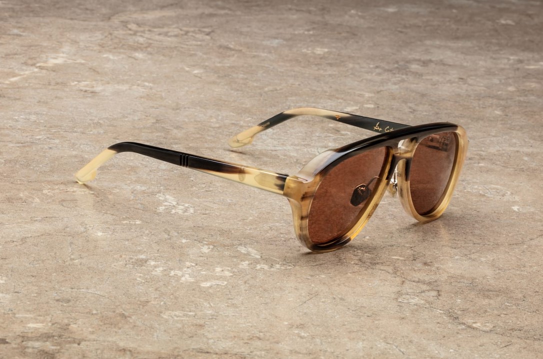 Sunglasses Model Billionaire Héritage collection in Color Bongo with Orange lenses from Jacques Marie Mage