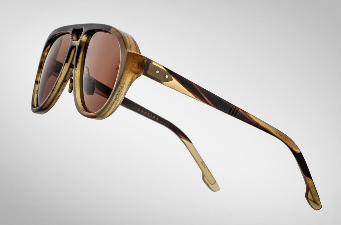 Sunglasses Model Billionaire Héritage collection in Color Bongo with Orange lenses from Jacques Marie Mage