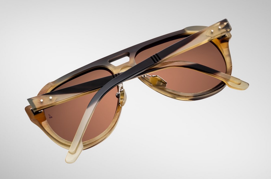 Sunglasses Model Billionaire Héritage collection in Color Bongo with Orange lenses from Jacques Marie Mage
