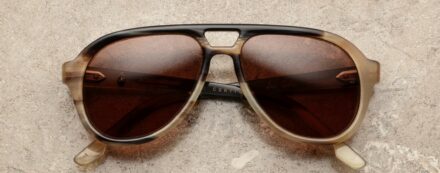 Sunglasses Model Billionaire Héritage collection in Color Bongo with Orange lenses from Jacques Marie Mage