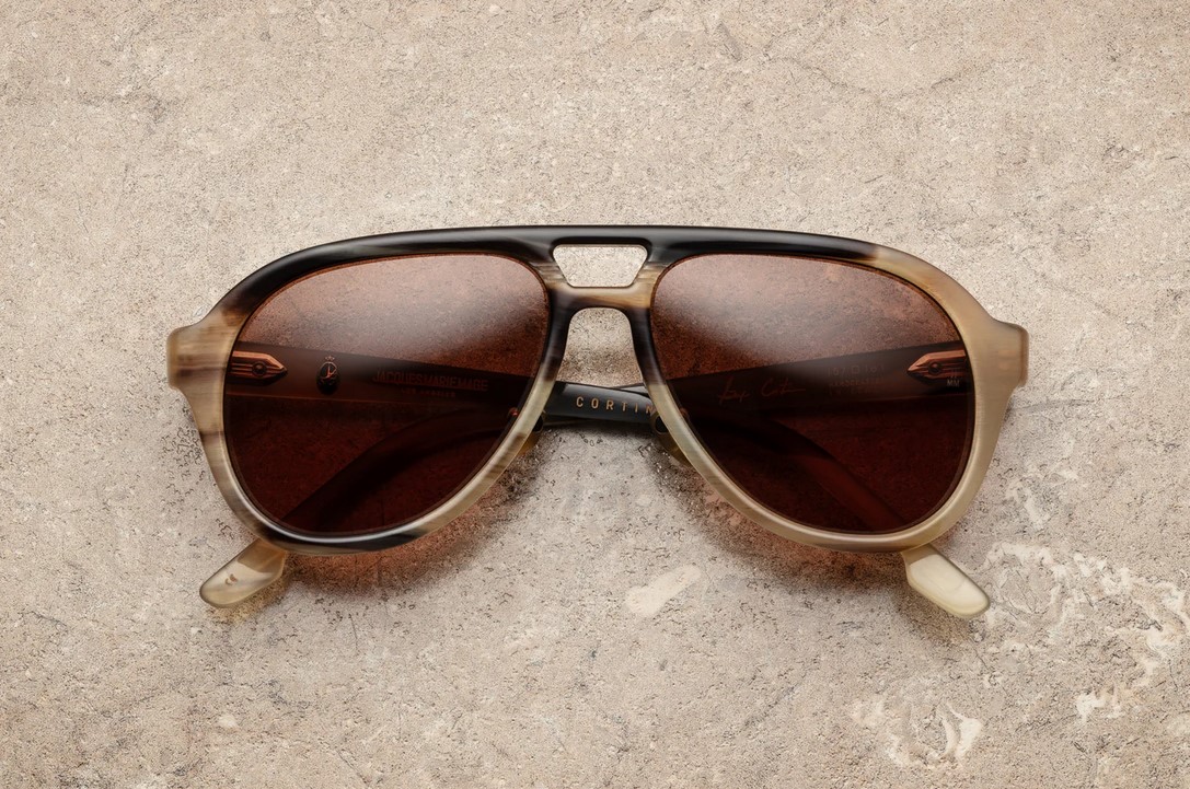 Sunglasses Model Billionaire Héritage collection in Color Bongo with Orange lenses from Jacques Marie Mage