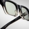 Sunglasses Model Quentin in color BlackFade with Light Bottle Green Lenses from Jacques Marie Mage