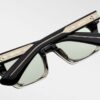 Sunglasses Model Quentin in color BlackFade with Light Bottle Green Lenses from Jacques Marie Mage