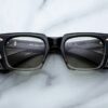 Sunglasses Model Quentin in color BlackFade with Light Bottle Green Lenses from Jacques Marie Mage