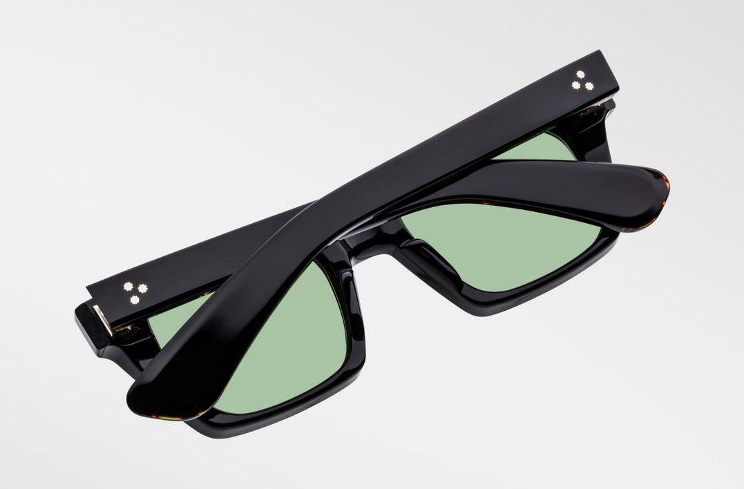 Sunglasses Model Quentin in color Noir9 with Green Lenses from Jacques Marie Mage