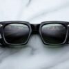 Sunglasses Model Quentin in color Noir9 with Green Lenses from Jacques Marie Mage