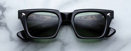 Sunglasses Model Quentin in color Noir9 with Green Lenses from Jacques Marie Mage