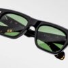 Sunglasses Model Cash in color Noir9 with Green Lenses from Jacques Marie Mage