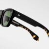 Sunglasses Model Cash in color Noir9 with Green Lenses from Jacques Marie Mage