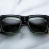 Sunglasses Model Cash in color Noir9 with Green Lenses from Jacques Marie Mage