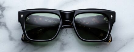 Sunglasses Model Cash in color Noir9 with Green Lenses from Jacques Marie Mage