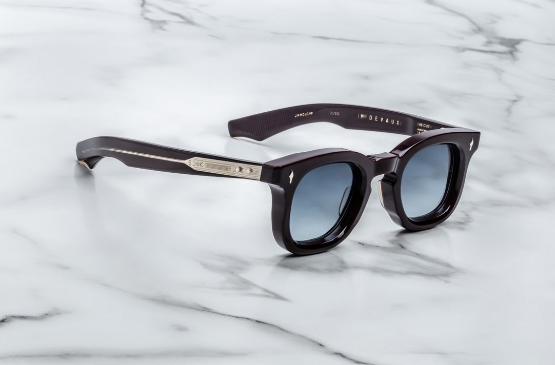 Sunglasses Model Devaux in color Wine with Denim Gradient CR39 Lenses from Jacques Marie Mage