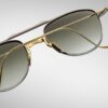 Sunglasses Model Flynn in Color Electrum with Light Blottle Green Lenses from Jacques Marie Mage
