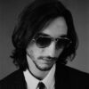 Sunglasses Model Flynn in Color Electrum with Light Blottle Green Lenses from Jacques Marie Mage