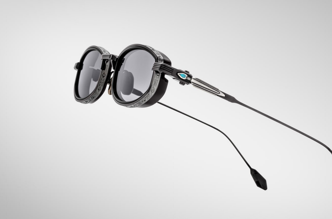 Sunglasses Model Hardin in Color Brut with Grey Gradient Polarized Glass lenses from Jacques Marie Mage's collection