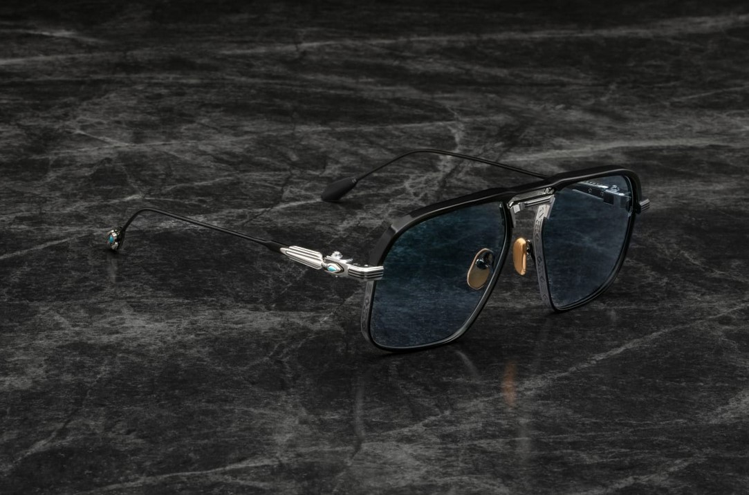 Sunglasses Model Labarge in Color Black with Savannah Gradient lenses from Jacques Marie Mage's collection