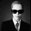 Sunglasses Model Mattei in color Noir with Vintage Green CR39 Lenses from Jacques Marie Mage