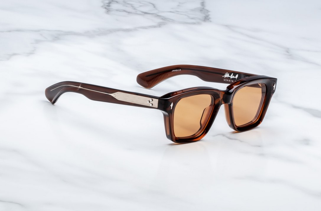 Sunglasses Model Sonata in Color Hickory with Amber Lenses from Jacques Marie Mage