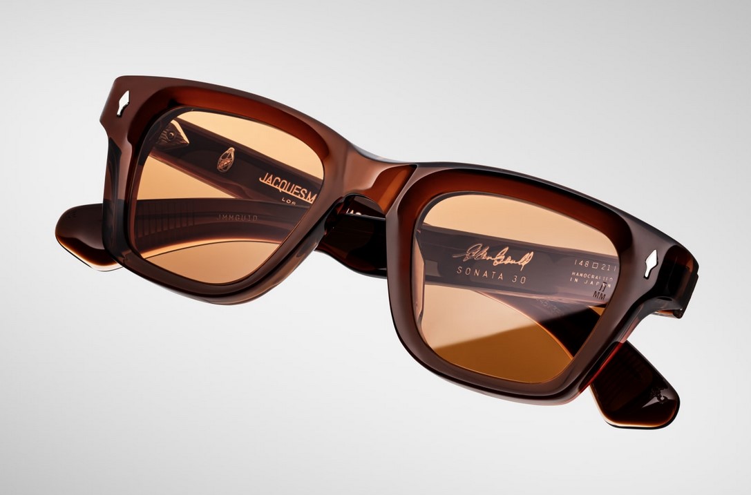 Sunglasses Model Sonata in Color Hickory with Amber Lenses from Jacques Marie Mage