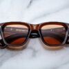 Sunglasses Model Sonata in Color Hickory with Amber Lenses from Jacques Marie Mage
