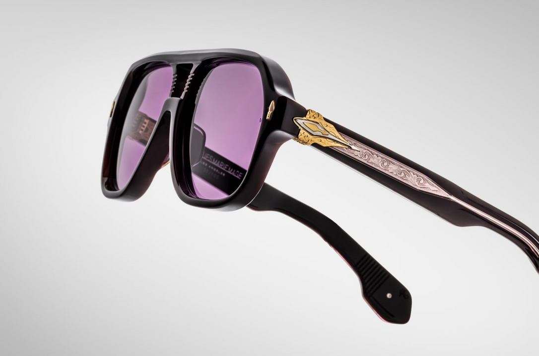 Sunglasses Model Wildhorse in Color Aubergine with Purple lenses from Jacques Marie Mage's collection