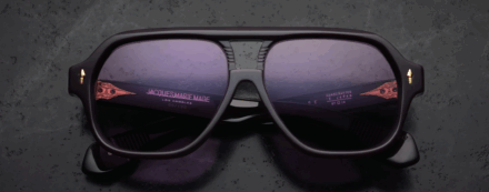 Sunglasses Model Wildhorse in Color Aubergine with Purple lenses from Jacques Marie Mage's collection