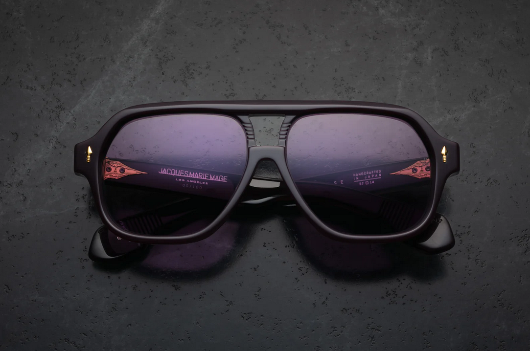 Sunglasses Model Wildhorse in Color Aubergine with Purple lenses from Jacques Marie Mage's collection