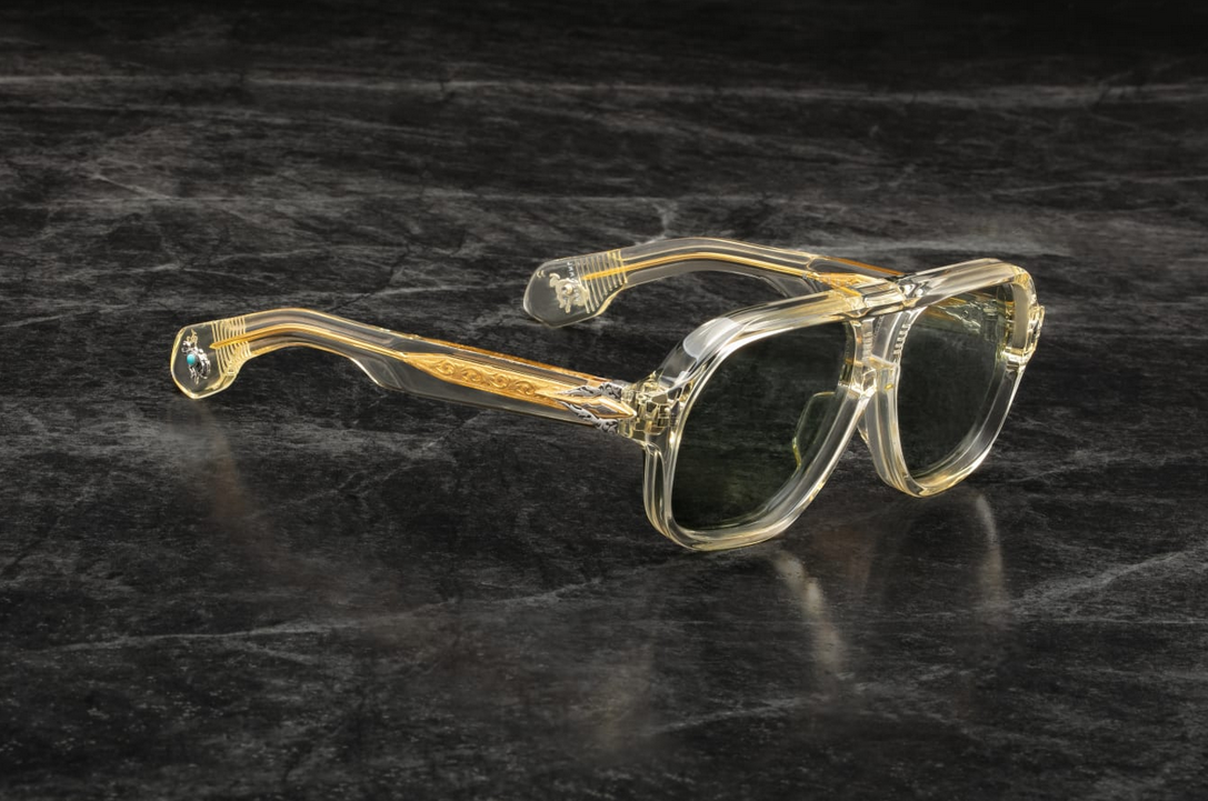 Sunglasses Model Wildhorse in Color Brut with Charleston Glass lenses from Jacques Marie Mage's collection