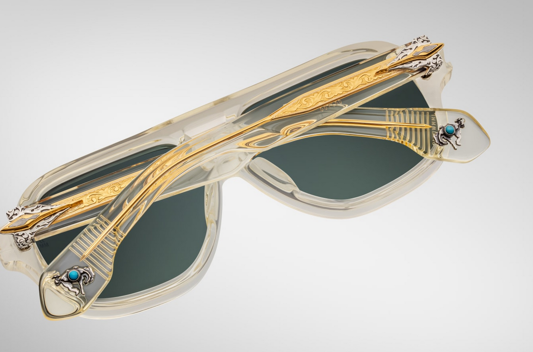 Sunglasses Model Wildhorse in Color Brut with Charleston Glass lenses from Jacques Marie Mage's collection