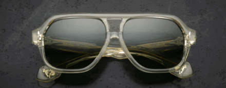 Sunglasses Model Wildhorse in Color Brut with Charleston Glass lenses from Jacques Marie Mage's collection
