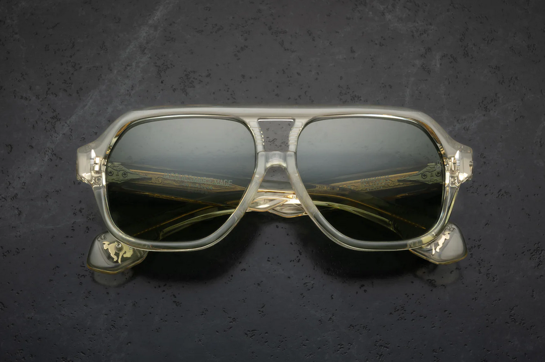 Sunglasses Model Wildhorse in Color Brut with Charleston Glass lenses from Jacques Marie Mage's collection