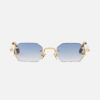 Sunglasses Model Amaru in Color C500 with Light Blue gradient lenses from John Dalia