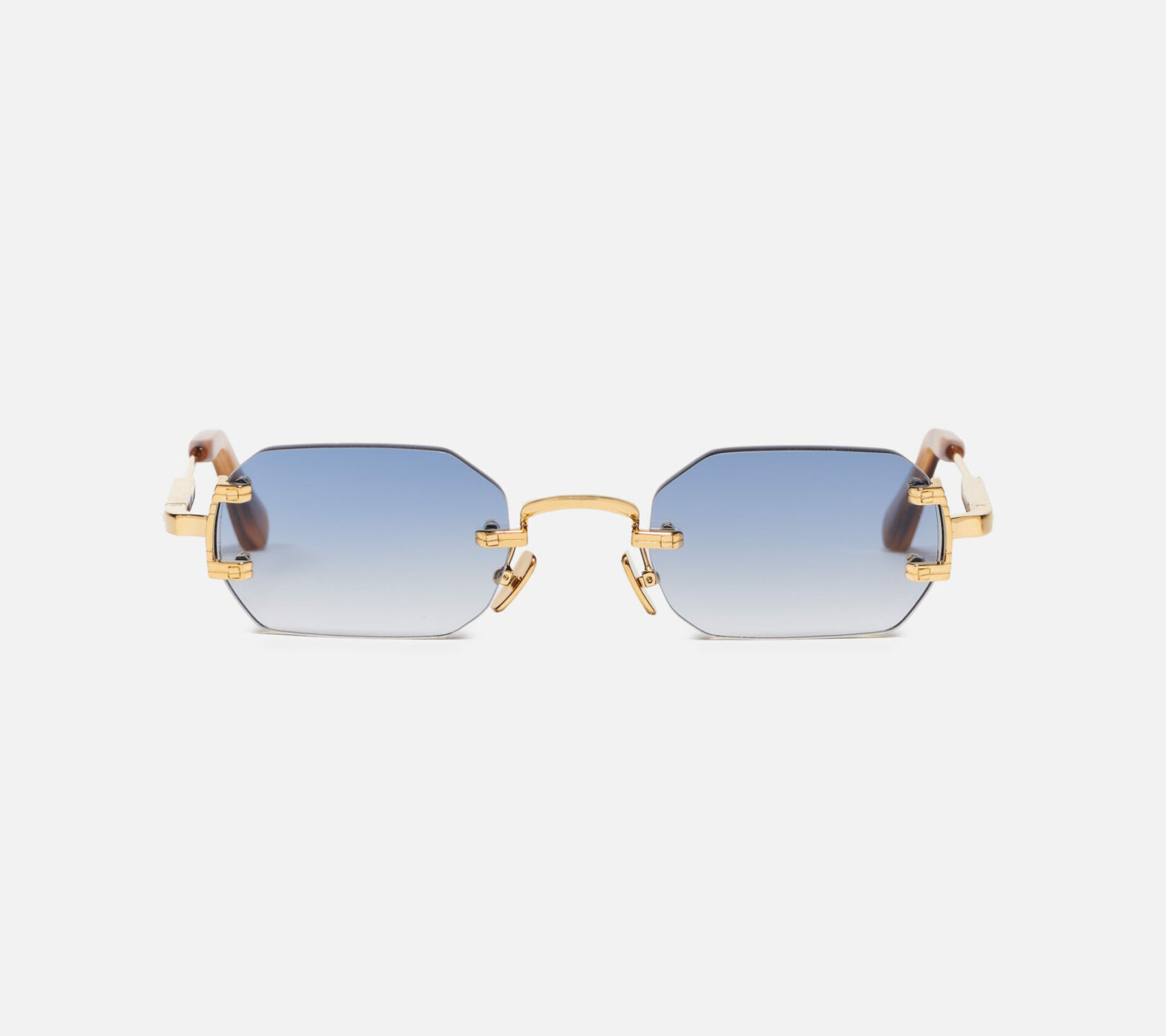 Sunglasses Model Amaru in Color C500 with Light Blue gradient lenses from John Dalia