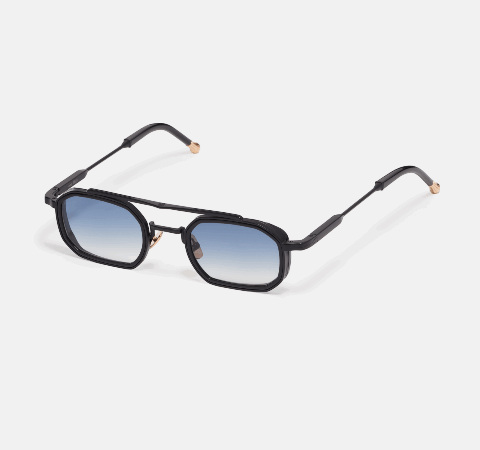 Sunglasses Model Anthony in C303 with light blue gradient lenses from John Dalia