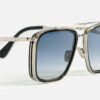 Sunglasses Model Brad 2.0 in C107 with clear blue gradient lenses from John Dalia