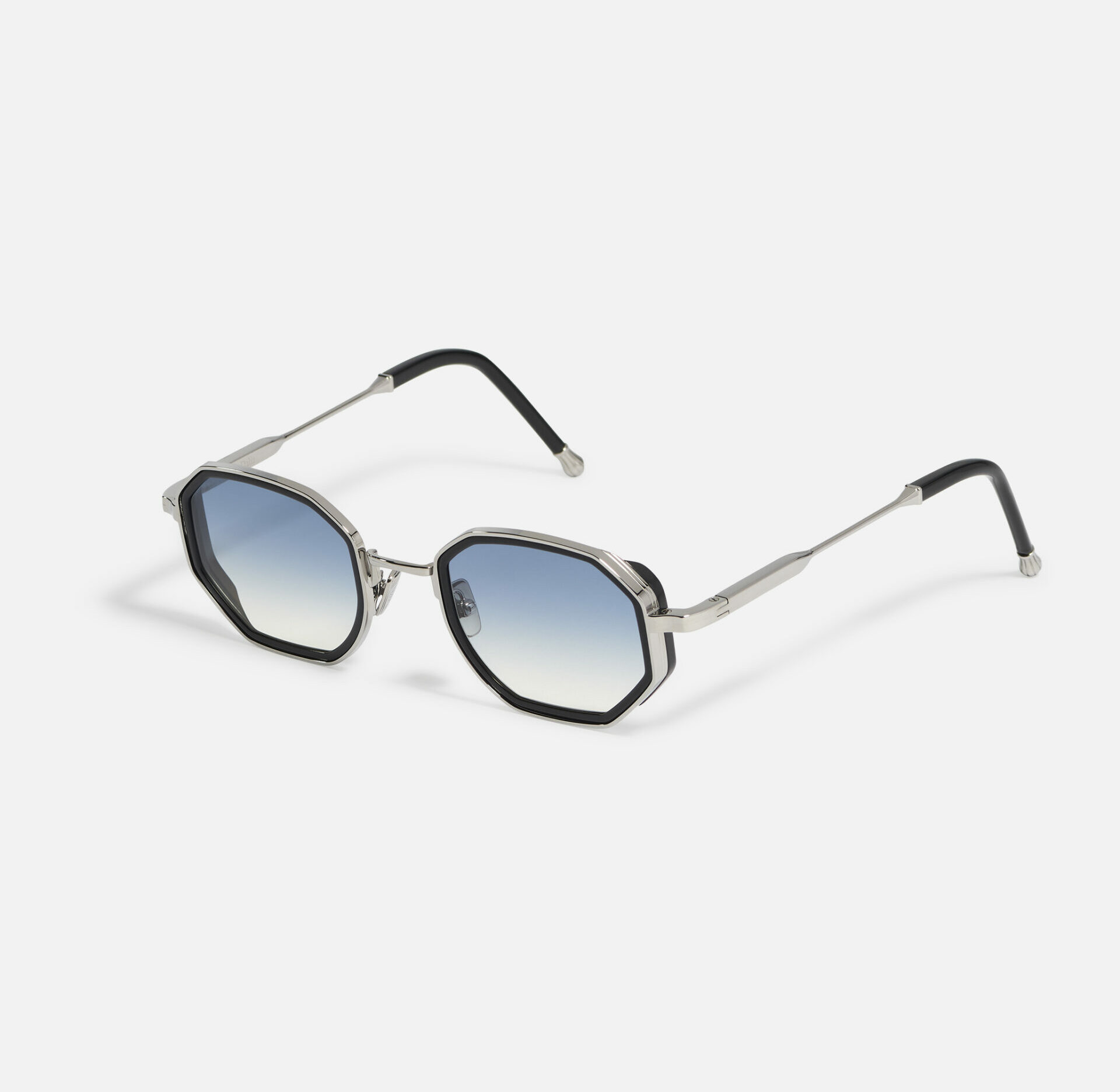 Sunglasses Model Keaton in C107 with Clear Blue gradient lenses from John Dalia