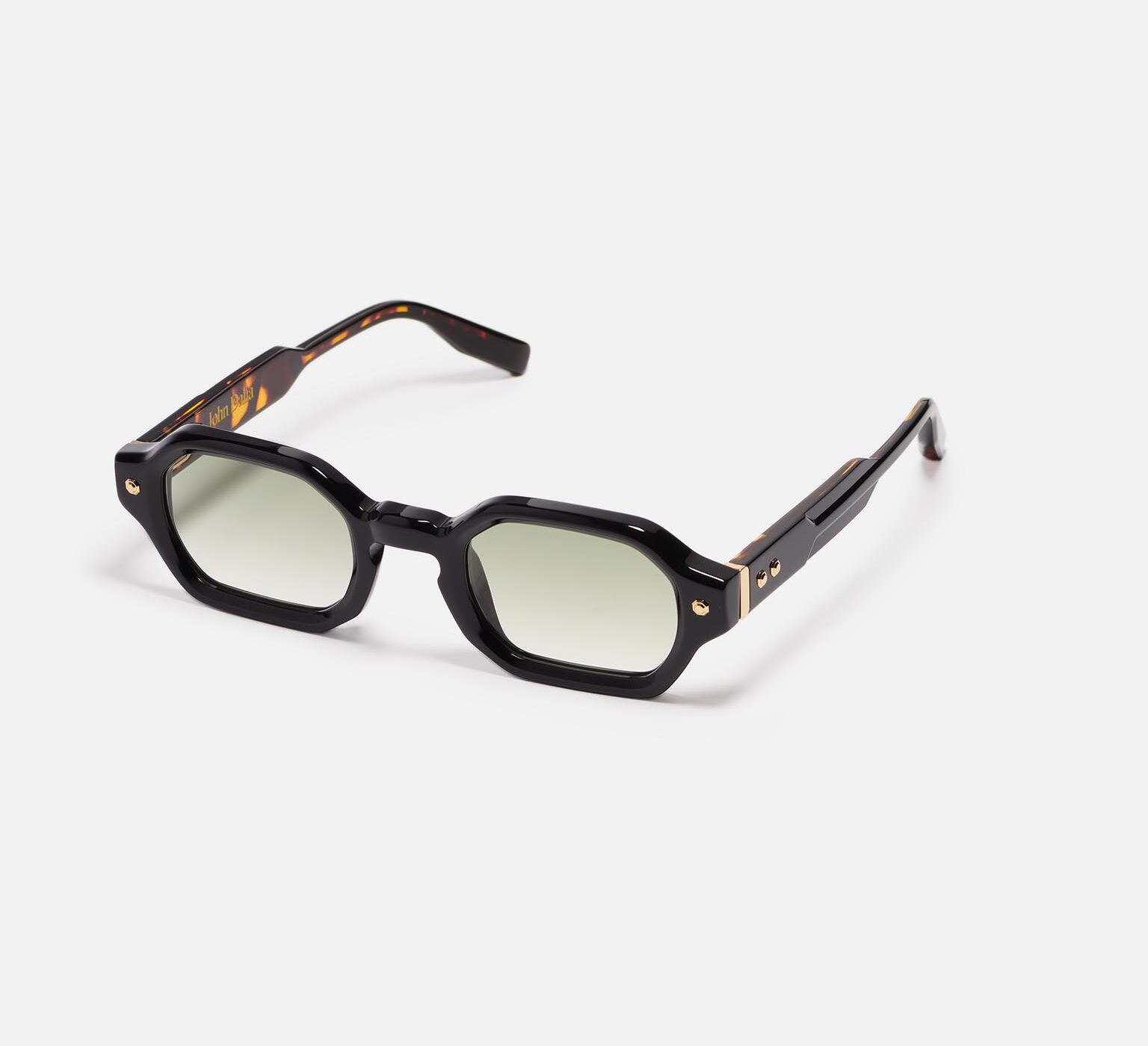 Sunglasses Model Project05 in C106 with clear green gradient lenses from John Dalia
