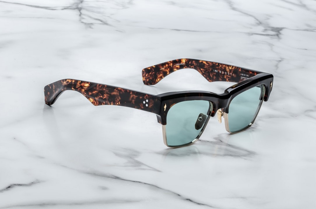 Sunglasses Model Bugsy in color Beau with Turquoise CR39 Lenses from Jacques Marie Mage