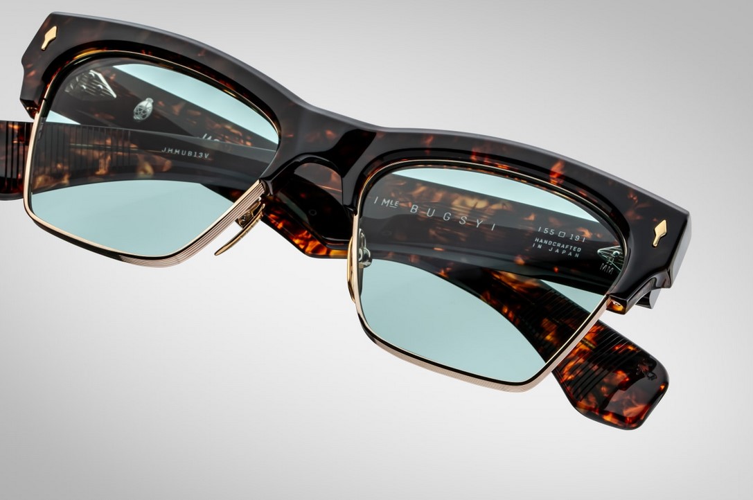 Sunglasses Model Bugsy in color Beau with Turquoise CR39 Lenses from Jacques Marie Mage