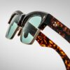 Sunglasses Model Bugsy in color Beau with Turquoise CR39 Lenses from Jacques Marie Mage