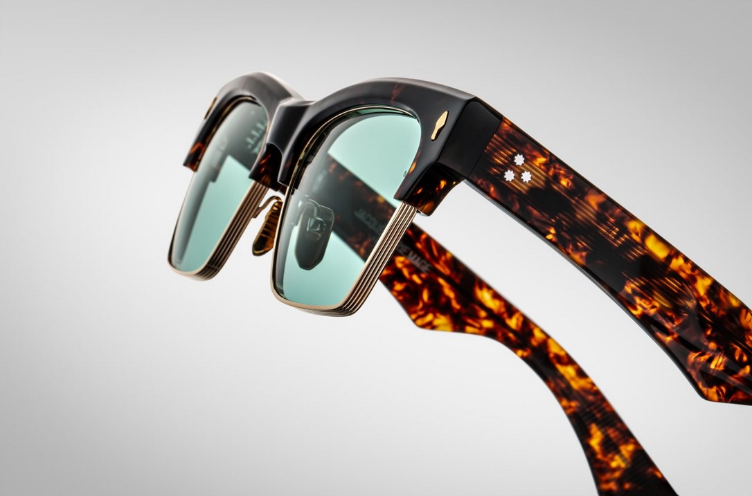 Sunglasses Model Bugsy in color Beau with Turquoise CR39 Lenses from Jacques Marie Mage