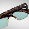Sunglasses Model Bugsy in color Beau with Turquoise CR39 Lenses from Jacques Marie Mage